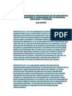 Ley de Honorarios Profesionales de Abogados