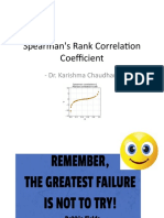 Spearman's Rank Correlation