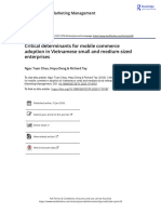 Critical Determinants For Mobile Commerce Adoption in Vietnamese Small and Medium-Sized Enterprises