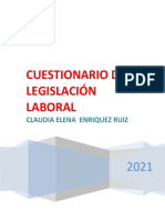 Cuestionario de Legislacion Laboral Claudia Elrna Enriquez