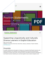 Supporting Linguistically and Culturally Diverse Learners in English Education - NCTE