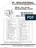 Sharp MX2310U Installation Manual