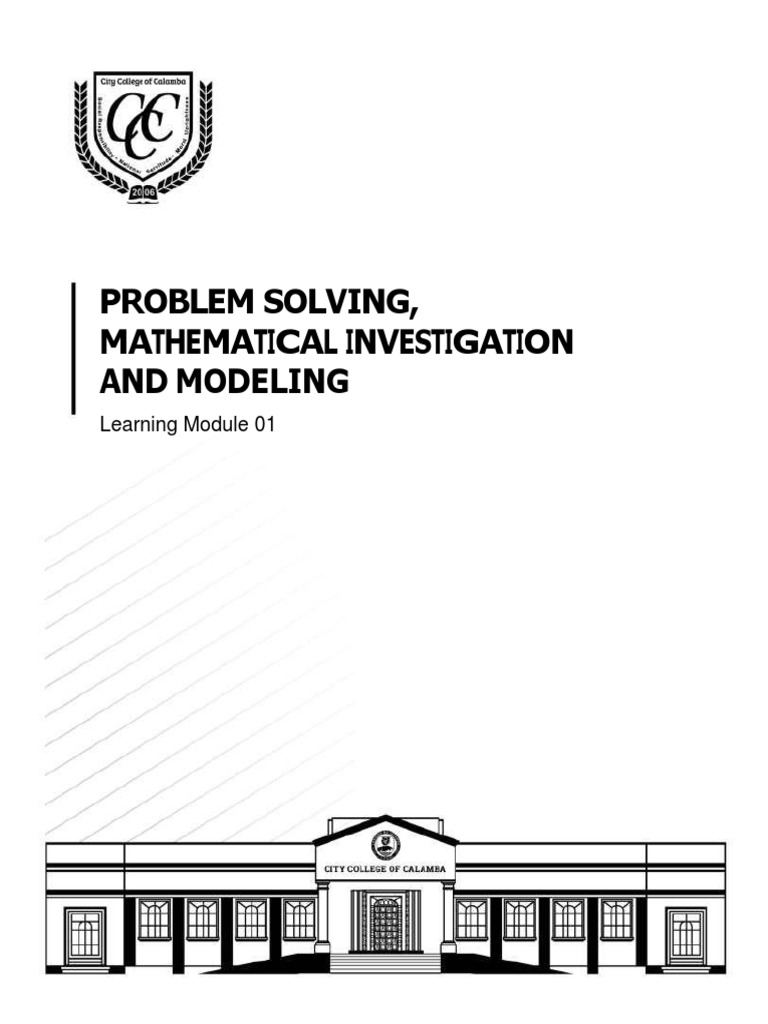 Problem Solving, Mathematics Investigation and Modeling | PDF ...