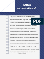 ¿Altas Expectativas?: Organizo Los Estudios Diariamente