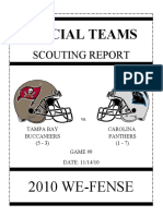 Carolina Panthers Scouting Report (11-14-10)