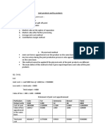 Joint Products and by Products Sums Example