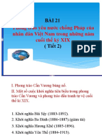 Bai 21 Phong Trao Yeu Nuoc Chong Phap Cua Nhan Dan Viet Nam Trong Nhung Nam Cuoi The Ki XIX