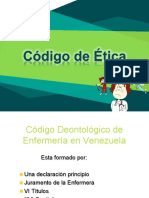 Código deontológico enfermería Venezuela