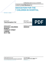NATIONAL ASSOCIATION FOR THE WELFARE OF CHILDREN IN HOSPITAL LIMITED - Company Accounts From Level Business