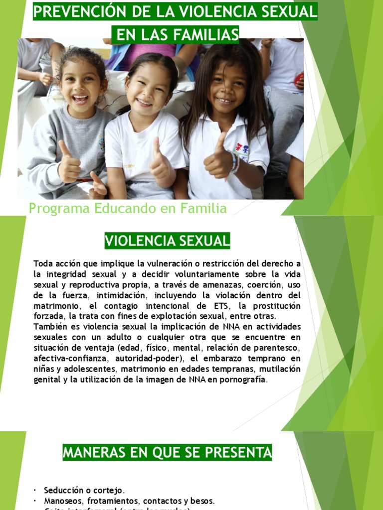 Prevención de Violencia Sexual Infantil | PDF | La sexualidad humana ...