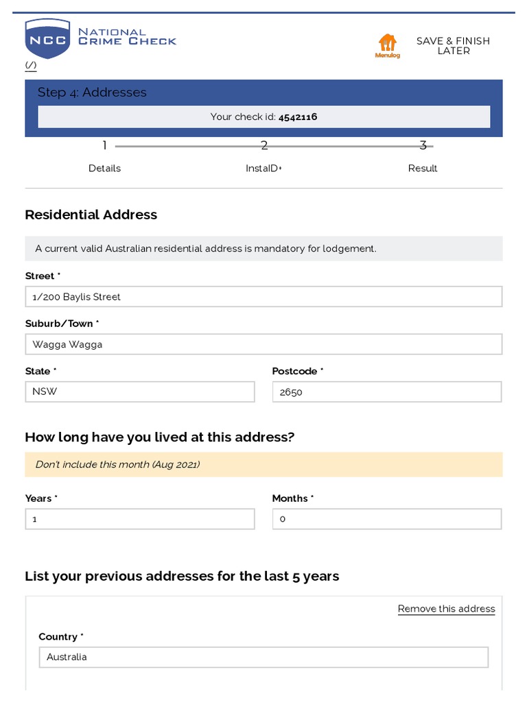 Addresses - National Crime Check | PDF | Written Communication ...