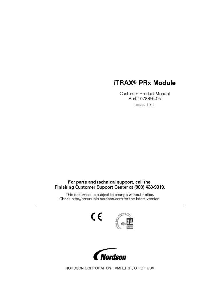 Itraxr PRX Module: Customer Product Manual Part 1078355-05 | PDF ...