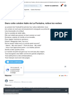 Dans Cette Celebre Fable de La Fontaine, Relève Les Verbesau Present de L'indicatif Et Précise Leur