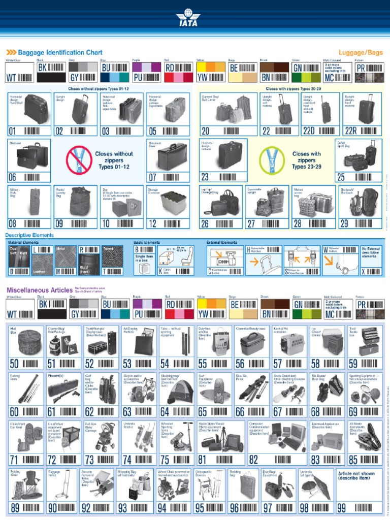 Iata Baggage Chart Check PDF