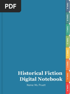 historical fiction digital notebook