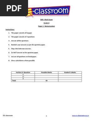 Gr08 Ems Term2 Pack01 Practice Paper Memo