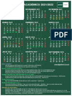 Calendario académico UNED Palencia 2021-2022