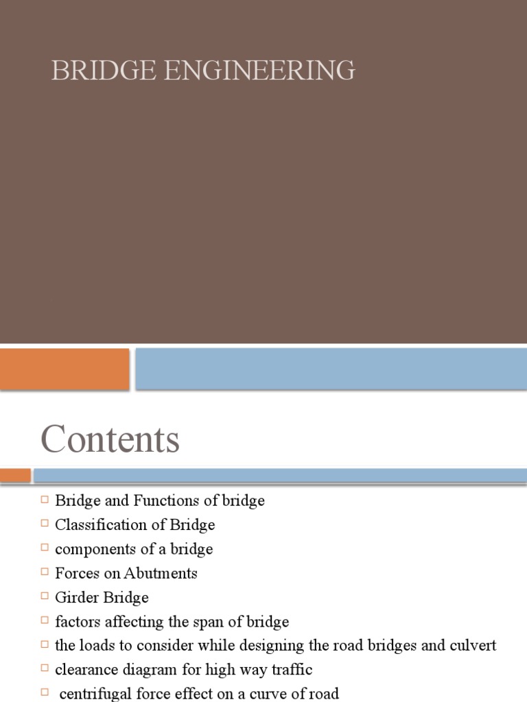 Bridge Engineering Guide | PDF | Bridge | Economic Sectors