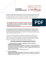 Convocatoria de La Selección para La Beca de Special Training College