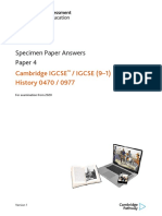 0470 Specimen Paper Answers Paper 4 (For Examination From 2020)