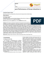 Determinants of Export Performance of Honey Industries in Ethiopia