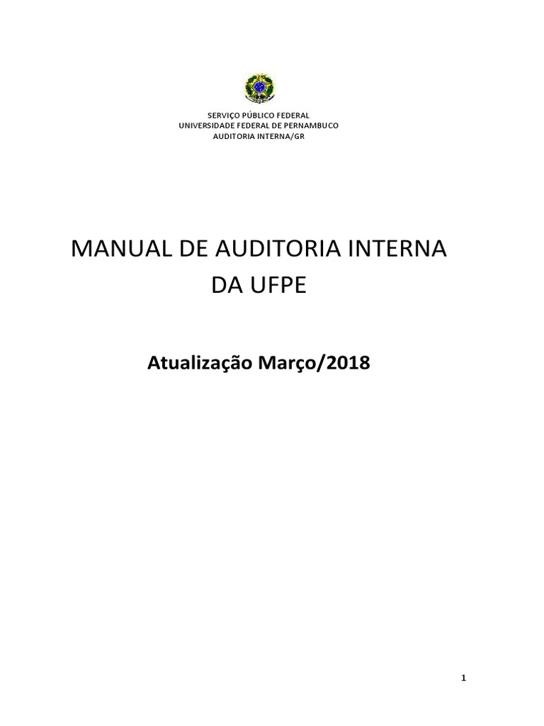 Manual de Auditoria Interna | PDF | Carreira e Crescimento | Negócios