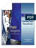APM811S - Estimating Project Times and Costs