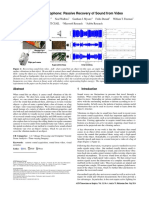 The Visual Microphone - Passive Recovery of Sound From Video