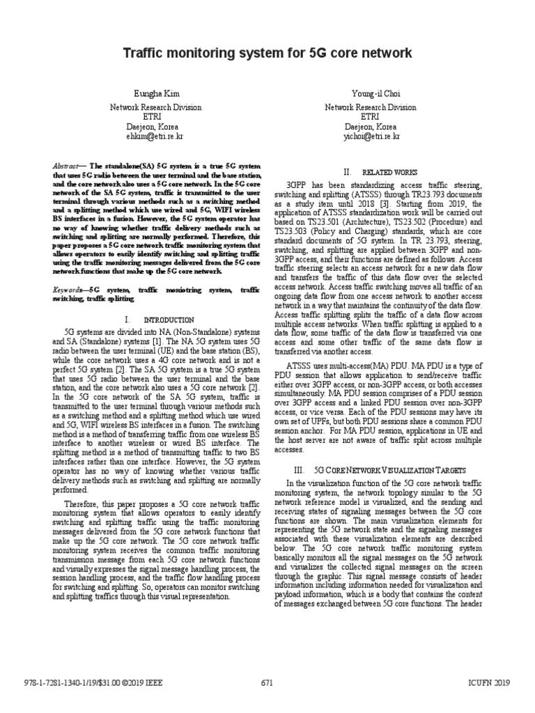Traffic Monitoring System For 5G | PDF | Computer Network | Wi Fi
