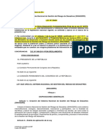 Ley #29664 Ley de Creación Del SINAGERD (Nov 2021) PDF