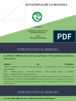 Legislacion y Administracion de La Educacion Fisica - Clase 2 - Introduccion Al Derecho