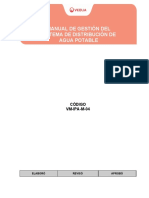 VM-IPA-M-04 Gestión Del Sistema de Distribución de Agua Potable