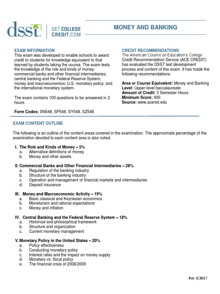 Money and Banking PDF Policy Money