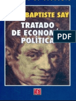 Juan Bautista Say. Tratado de Economía Política, tomo  I