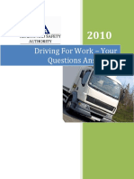 Driving For Work - Your Questions Answered
