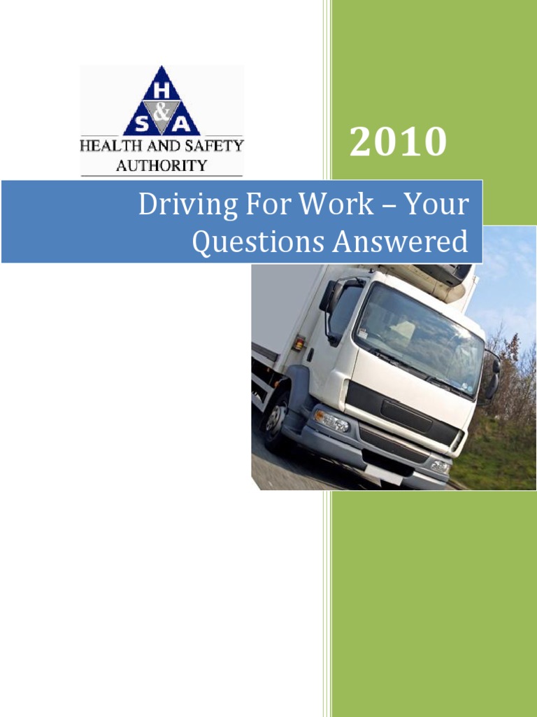 Driving for Work: Safety Guidelines and Risks | PDF | Traffic Collision ...