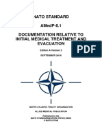 Nato Standard Amedp-8.1 Documentation Relative To Initial Medical Treatment and Evacuation