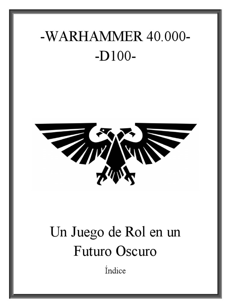 Warhammer 40.000 - d100 RPG | PDF | imperio Romano | Juegos de rol, image size:768x1024