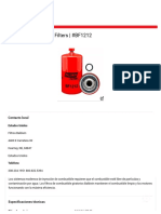 BF1212 - Baldwin - Filtros de Combustible Roscados - Balduino