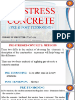 Prestress Concrete: (Pre & Post Tensioning)