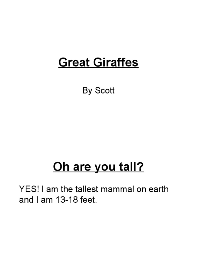 Fascinating Facts About Giraffes | PDF | Home & Garden