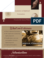The journey of Spiritual Formation