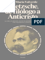 Valverde, Jose Maria - Nietzsche, de Filologo A Anticristo. Ed. Planeta 1993