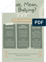 Rude Mean Bullying Handout and Worksheet