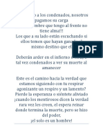 Carta A JugadoresDel Camino A Los Condenados