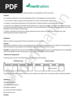 Final Accounts Practise Questions