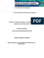 Evidencia 2 Cuadro Comparativo Tecnologias de La Informacion y La Comunicacion