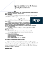 Frecarea La Alunecare Pe Un Plan Orizontal-experiment