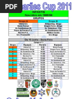 Guimarães Cup 2011 - Calendário Jogos Infantis