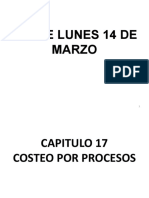 Capitulo 17 Costeo Por Procesos - Clase 12 Lunes 14 de Marzo